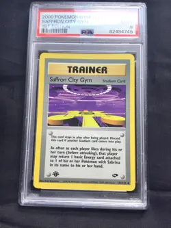 Pokemon: Gym Challenge 1st Edition Uncommon: Saffron City Gym 122/132 PSA 9 - Image 2
