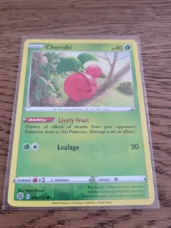 Pokemon Brilliant Stars Cherubi 012/172 REVERSE HOLO NM - Image 1
