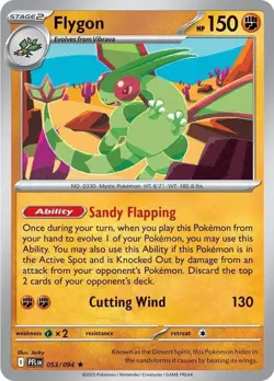 Flygon 053/094 Holo Rare Pokemon Phantasmal Flames - Image 1