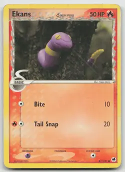 Ekans 47/101 Common Dragon Frontiers Pokemon HP - Image 1