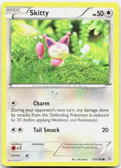 Skitty 113/160 Common Primal Clash Pokemon LP - Image 1