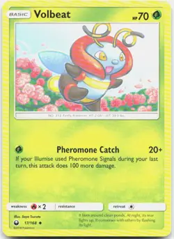 Volbeat 17/168 Uncommon Celestial Storm Pokemon LP - Image 1
