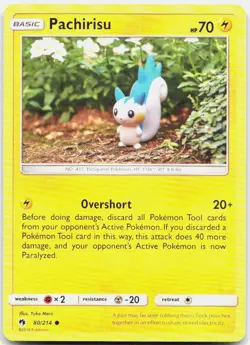 Pachirisu 80/214 Common Lost Thunder Pokemon LP - Image 1