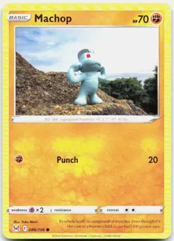 Machop 086/196 Common Lost Origin Pokemon LP - Image 1