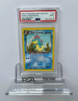 2002 Pokemon Neo Destiny Dark Croconaw 1st Edition #32 PSA 9 MINT! - Image 1