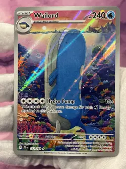 Pokemon TCG Wailord 162/159 Journey Together Holo Illustration Rare NM - Image 3
