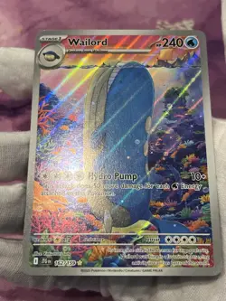 Pokemon TCG Wailord 162/159 Journey Together Holo Illustration Rare NM - Image 4