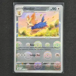 Herdier - 075/086 - Pokeball Holo - White Flare - Pokemon Card - VLP - Image 1