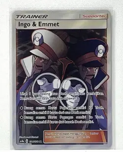 Pokemon TCG Indonesia Trainer Ingo & Emmet Secret Rare 194/178 Near Mint - Image 1