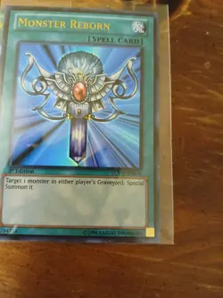 3x Monster Reborn LCYW-EN058 Legendary Collection 3: Yugi's World 1st Edition - Image 2