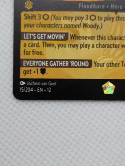 Disney Lorcana Woody Jungle Guide Wilds Unknown Legendary 15/204 Non Foil - Image 3