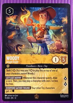 Disney Lorcana Wilds Unknown Woody Jungle Guide 15/204 Legendary None Foil - Image 1