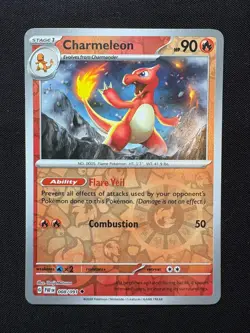 Charmeleon 008/091 Reverse Holo LP-NM - Pokemon TCG S&V Paldean Fates PAF - Image 1