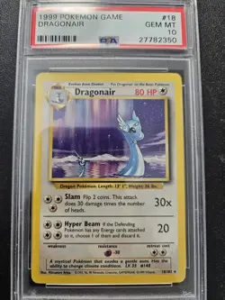 Pokemon PSA 10 Base Set Dragonair Non-Holo Rare 18/102 GEM MINT - Image 1