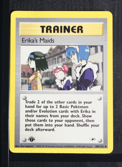 PSA 8 NEAR MINT MINT 2000 Pokemon Gym Heroes #109 Erika's Maids 1st Edition !!! - Image 3