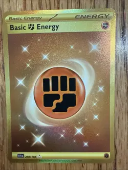 Basic Fighting Energy Gold Pokemon Scarlet & Violet Base 258/198 - Image 1