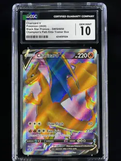 Pokemon TCG Charizard V Sword & Shield Holo Promo SWSH050 CGC 10 - Image 1