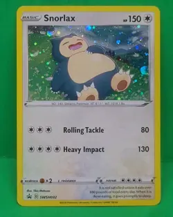 Snorlax SWSH032 Holo Promo Sword & Shield Promo Pokemon Holo - Image 3