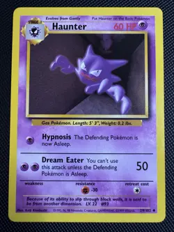 Pokemon TCG Haunter Base Set 29/102 Regular Unlimited Uncommon - Image 1