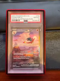 Pokemon Charizard ex 151 MEW EN SIR #199 PSA 10 Gem Mint W Slagmags Case - Image 1