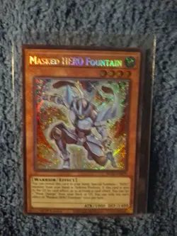 Yugioh Masked HERO Fountain BLGG-EN029 Secret Rare 1st Edition NM - Image 1