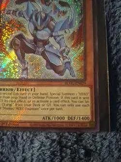 Yugioh Masked HERO Fountain BLGG-EN029 Secret Rare 1st Edition NM - Image 2