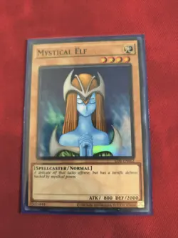 🔥 YuGiOh Mystical Elf LOB-EN062 LEGEND OF BLUE-EYES SET SUPER RARE NEAR MINT - Image 1