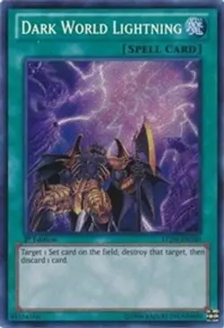 Yugioh - Dark World Lightning (Secret Rare) (1st Edition) - LCJW-EN249 (P) - Image 1