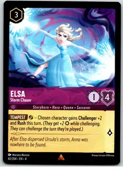 #42 Elsa - Storm Chaser - Rare - Amethyst 2024 Disney Lorcana Ursula's Return - Image 1