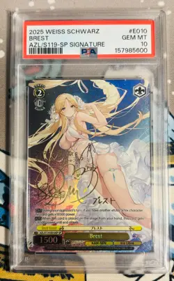 Weiss Schwarz Azur Lane Vol. 2 Brest SP Foil Signed PSA 10 ENG - Image 1