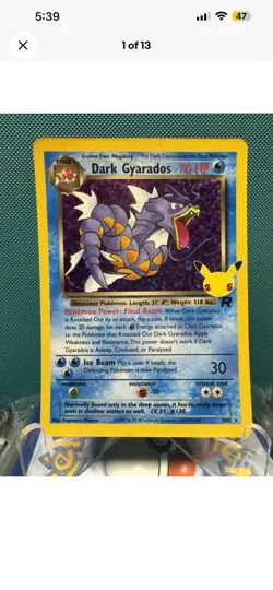 Pokemon Dark Gyarados Holo Rare TCG Card Celebrations 8/82 - MP+ - Image 1