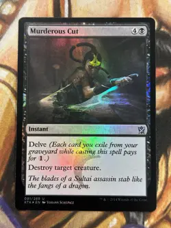 MTG Murderous Cut - FOIL - English Khans of Tarkir 081/269 Magic Card - NM - Image 1