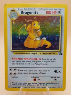 Dragonite Holo Rare Fossil 4/62 Pokemon Card - WOTC 1999 - Image 1