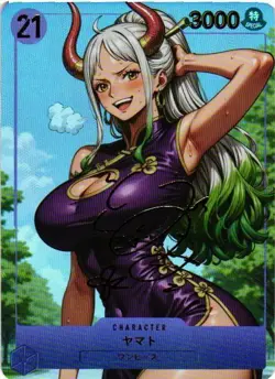 YAMATO ONE PIECE Holographic Custom Art Goddess Story Anime Collectible Card - Image 1