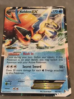 JUMBO Keldeo EX 49/149 Black & White Oversized Jumbo Promo Card - Image 1