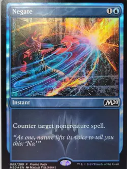 Negate Promo Pack Foil NM MTG Core Set 2020 M20 Stamped Counterspell - Image 1