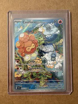 Castform Sunny Form 195/191 Illustration Rare Surging Sparks Pokemon Near Mint - Image 1