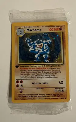 1999 Pokemon 1st Edition Machamp Holo – Factory Sealed – Base Set - Image 1