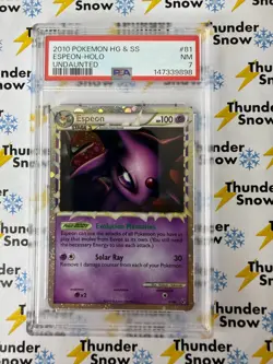 Espeon Holo #81 2010 Pokemon HG & SS Undaunted PSA 7 - Image 1