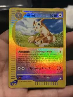 Pokemon TCG Furret 48/147 Aquapolis Reverse Holo 2003- MP/ LP - Image 1