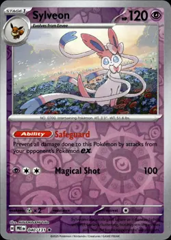 SYLVEON 040/131 HOLO RARE PRISMATIC EVOLUTIONS POKEMON REVERSE HOLO NM - Image 1