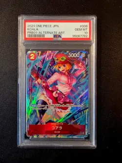 ONE PIECE JAPANESE PRB01 KOALA ALT ART OP05-006 PSA 10 GEM MINT - Image 1