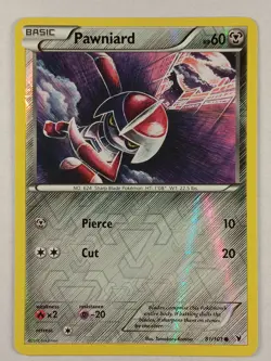 Pokemon Pawniard 81/101 Common Noble Victories Reverse Holo Card 2011 - Image 1