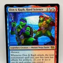 Don & Raph, Hard Science MTG Secret Lair TMNT 0144 Rare Izzet Card - Image 1