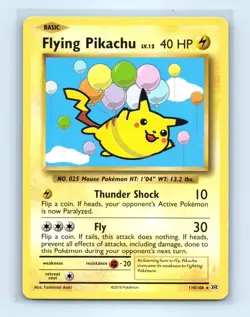 Pokemon tcg XY - Evolutions Flying Pikachu Lightly played - Image 1