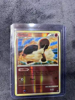 Pokemon 25/95 Torkoal Unleashed Reverse Holo LP - Image 2