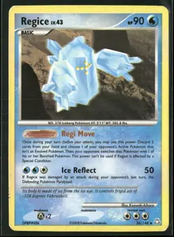 Regice 36/146 Rare Legends Awakened Pokemon Damaged - Image 1