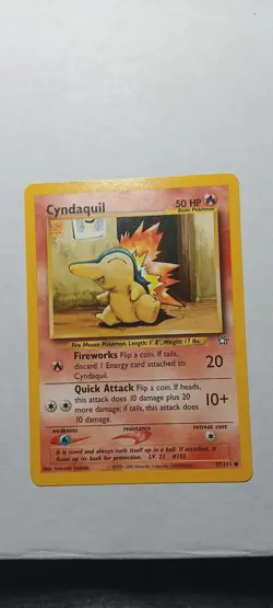 Cyndaquil 57/111 Common Neo Genesis Pokemon Unlimited Regular LP - Image 1