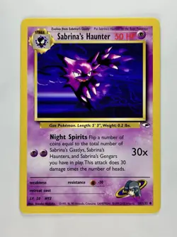 Sabrina's Haunter 2000 Pokemon Gym Heroes Unlimited #58/132 * Near Mint - Image 1