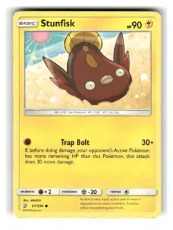 Stunfisk 67/236 Common Unified Minds Pokemon Lightly Played - Image 1